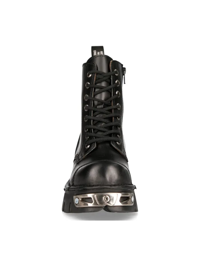 New Rock Boots WomenMen Ankle Boot Black Reactor With Laces MNewmili083S35 New Rock Boots WomenMen Ankle Boot Black Reactor With Laces MNewmili083S35