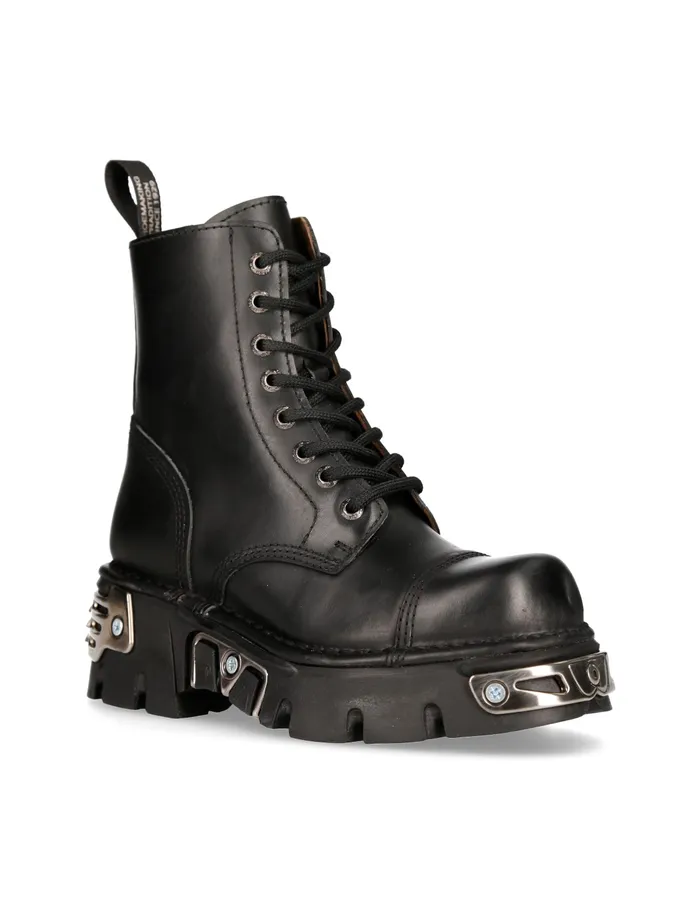 New Rock Boots WomenMen Ankle Boot Black Reactor With Laces MNewmili083S35 New Rock Boots WomenMen Ankle Boot Black Reactor With Laces MNewmili083S35