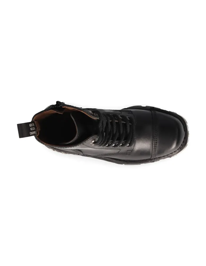 New Rock Boots WomenMen Ankle Boot Black Reactor With Laces MNewmili083S35 New Rock Boots WomenMen Ankle Boot Black Reactor With Laces MNewmili083S35