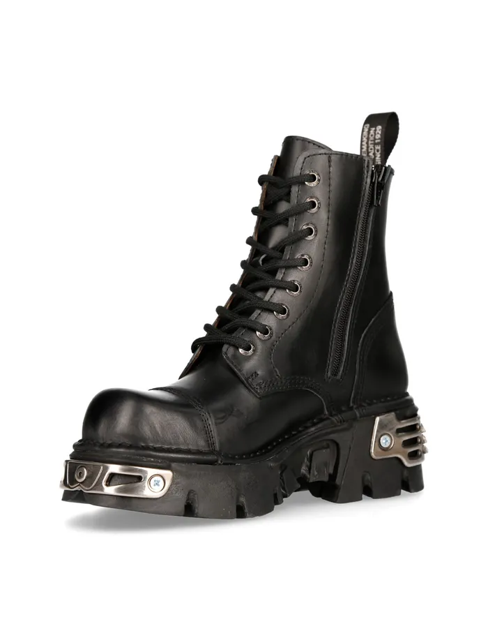 New Rock Boots WomenMen Ankle Boot Black Reactor With Laces MNewmili083S35 New Rock Boots WomenMen Ankle Boot Black Reactor With Laces MNewmili083S35
