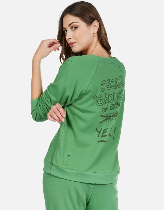 Noleta Grouch Of The Year Leaf Green Women039s Lauren Moshi Long Sleeve
