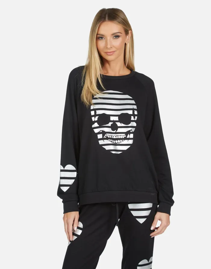 Noleta Stripe Skull Black Women039s Lauren Moshi Long Sleeve