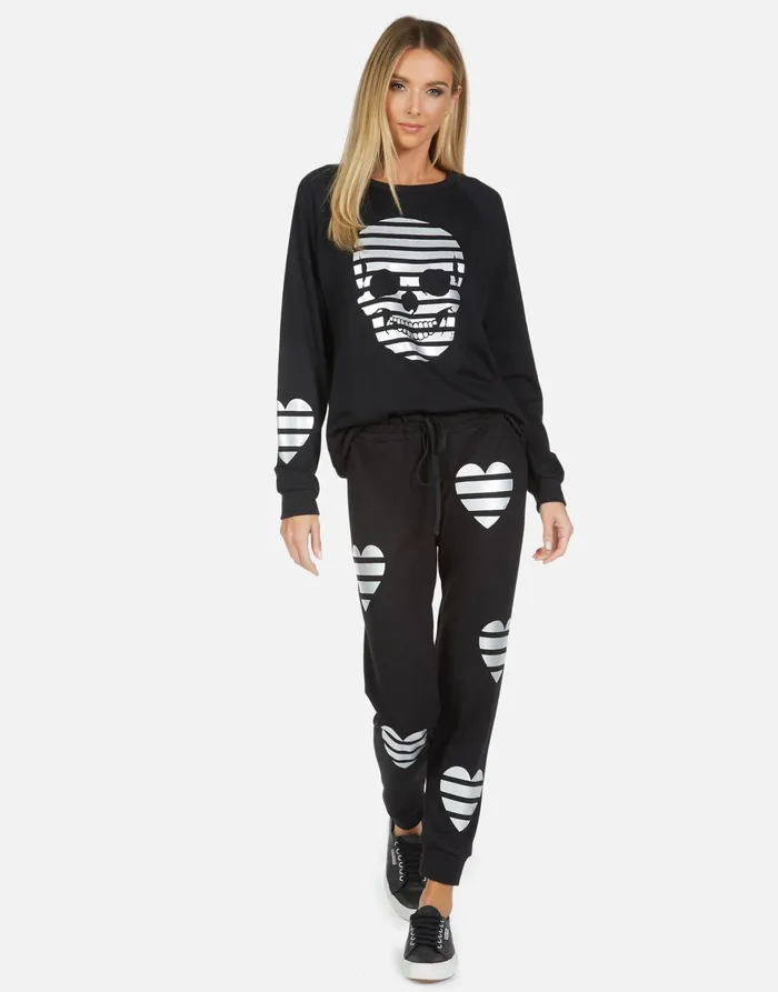 Noleta Stripe Skull Black Women039s Lauren Moshi Long Sleeve