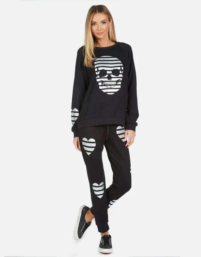Noleta Stripe Skull Black Women039s Lauren Moshi Long Sleeve