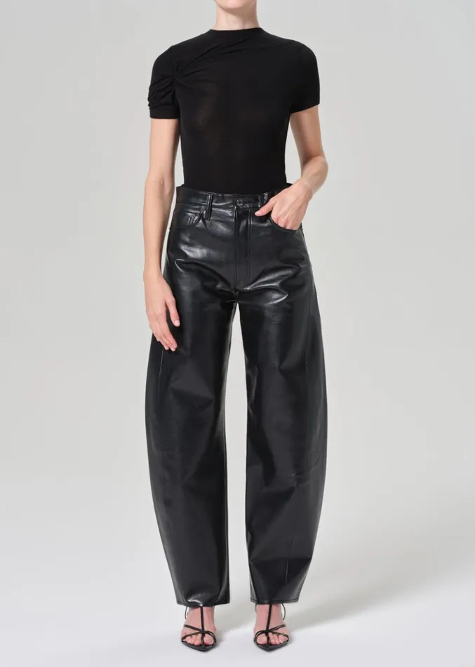 NonDenim Women Agolde Luna Pieced Recycled Leather Detox