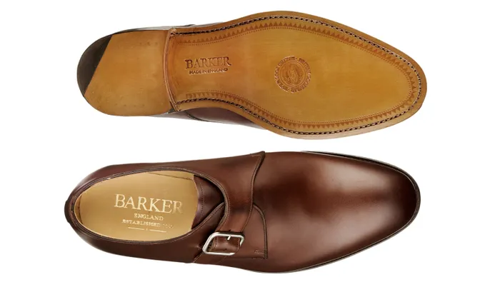 Northcote 8211 Ebony Calf Mens Barker Shoes Mens Monk Straps