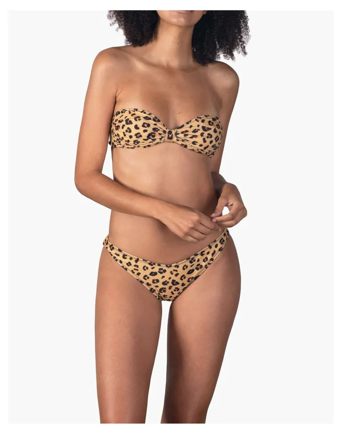 Novel Swim Cat Lady Bikini Top Dark Tan Women Madewell Swim