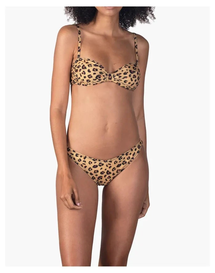 Novel Swim Cat Lady Bikini Top Dark Tan Women Madewell Swim Novel Swim Cat Lady Bikini Top Dark Tan Women Madewell Swim