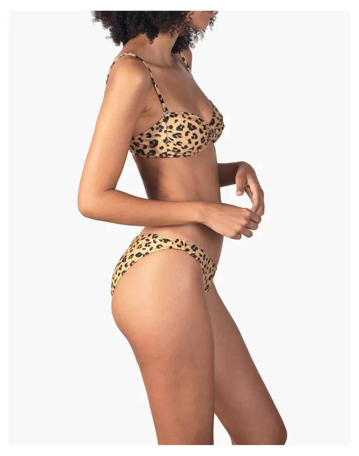 Novel Swim Cat Lady Bikini Top Dark Tan Women Madewell Swim Novel Swim Cat Lady Bikini Top Dark Tan Women Madewell Swim