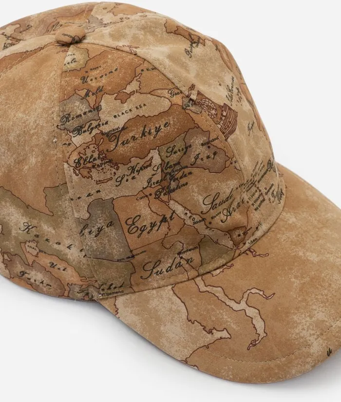 NubuckEffect Fabric Baseball Cap Geo Classic Man Alviero Martini Scarves and Hats