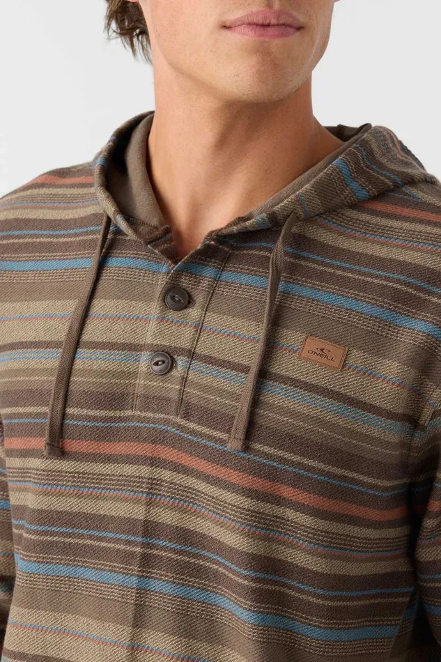 O039NEILL BAVARO STRIPE PONCHO PULLOVER FLEECE Chocolate Chip Men Clothing