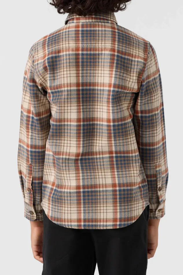 O039NEILL BOY039S WINSLOW FLANNEL LONG SLEEVE SHIRT Chocolate Chip Kids Boy039S Clothing