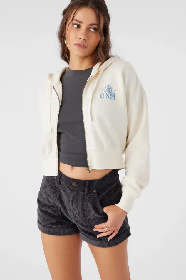 O039NEILL DARCIE HOODED ZIP FLEECE JACKET Winter White Women Collections
