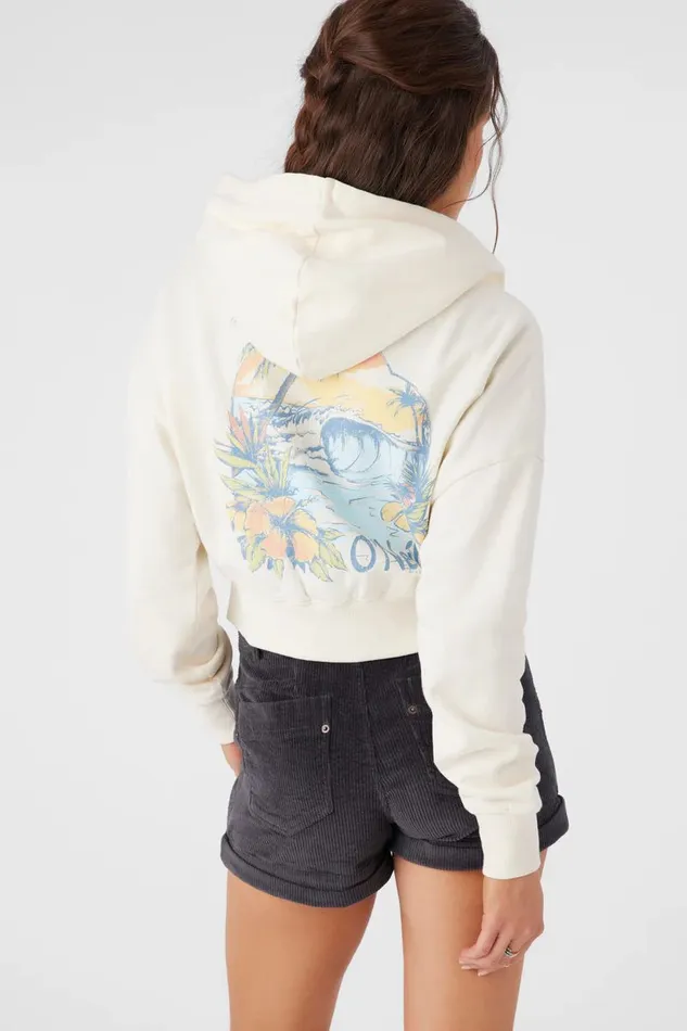 O039NEILL DARCIE HOODED ZIP FLEECE JACKET Winter White Women Collections