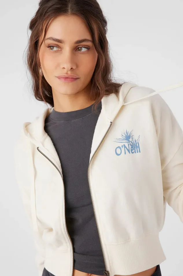O039NEILL DARCIE HOODED ZIP FLEECE JACKET Winter White Women Collections