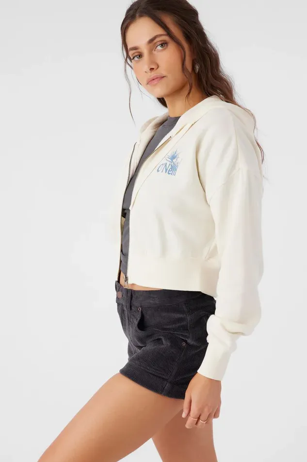 O039NEILL DARCIE HOODED ZIP FLEECE JACKET Winter White Women Collections