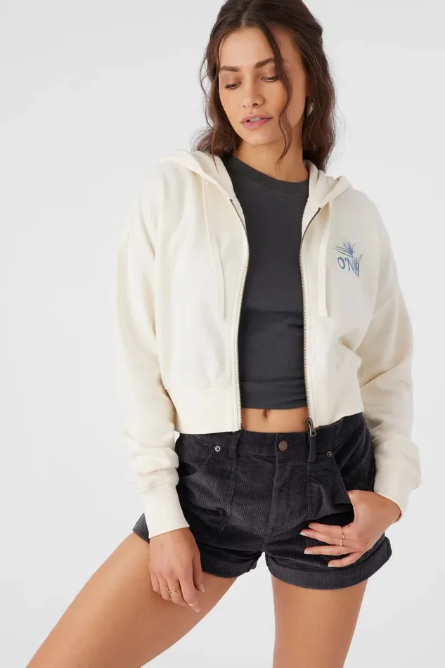 O039NEILL DARCIE HOODED ZIP FLEECE JACKET Winter White Women Collections