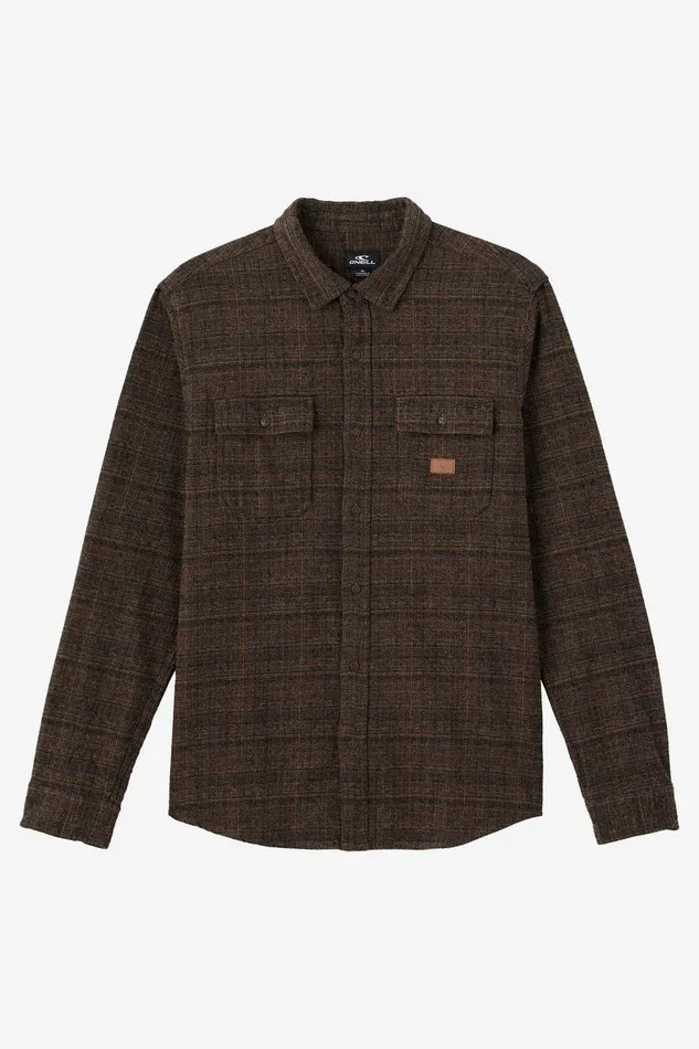 O039NEILL DAVIES FLANNEL STANDARD FIT LONG SLEEVE SHIRT Carafe Men Clothing