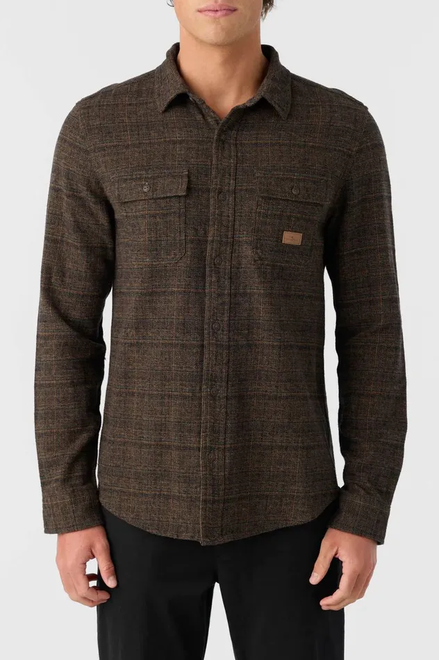 O039NEILL DAVIES FLANNEL STANDARD FIT LONG SLEEVE SHIRT Carafe Men Clothing