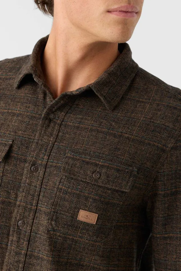 O039NEILL DAVIES FLANNEL STANDARD FIT LONG SLEEVE SHIRT Carafe Men Clothing