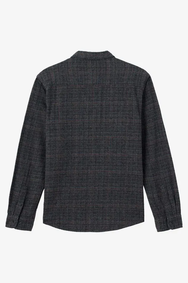 O039NEILL DAVIES FLANNEL STANDARD FIT LONG SLEEVE SHIRT Graphite Men Clothing