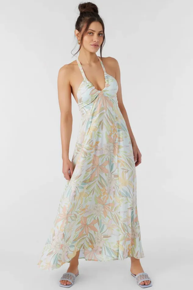 O039NEILL DAVINA DALIA FLORAL MAXI DRESS Skylight Women Clothing