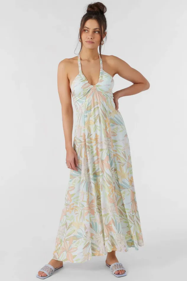 O039NEILL DAVINA DALIA FLORAL MAXI DRESS Skylight Women Clothing