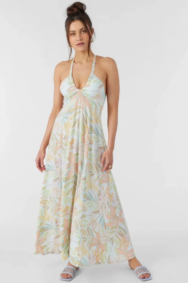 O039NEILL DAVINA DALIA FLORAL MAXI DRESS Skylight Women Clothing