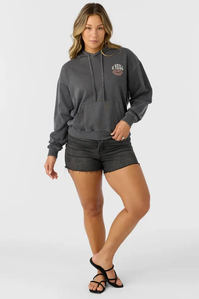 O039NEILL DRIFT HOODED FLEECE PULLOVER Washed Black Women Collections