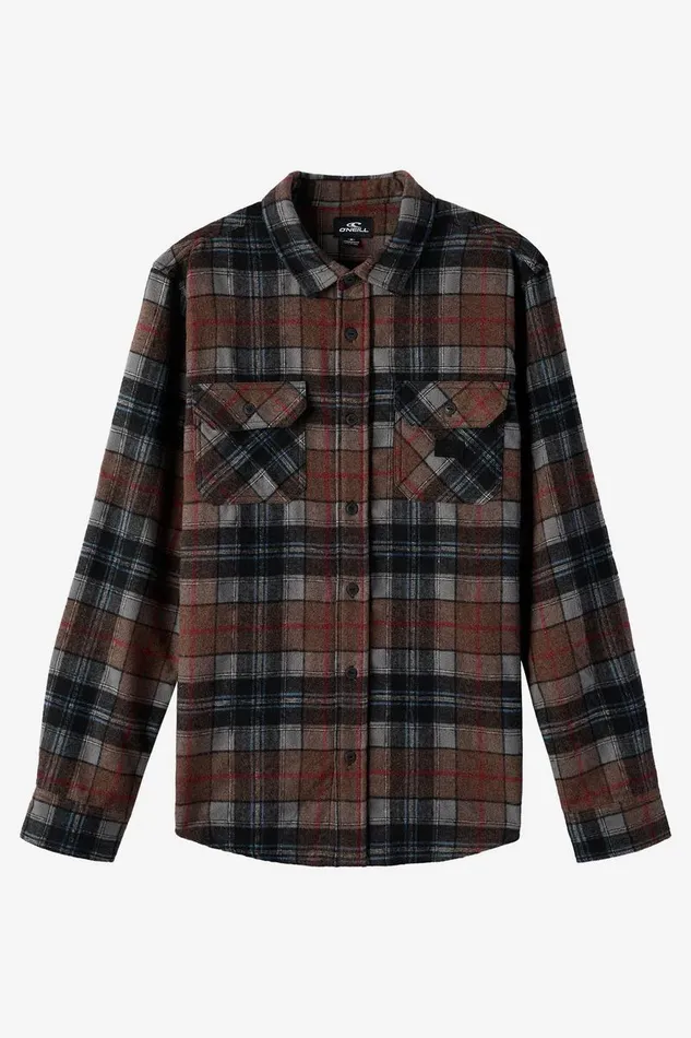 O039NEILL DUNE FLANNEL STANDARD FIT LONG SLEEVE SHIRT Carafe Men Clothing