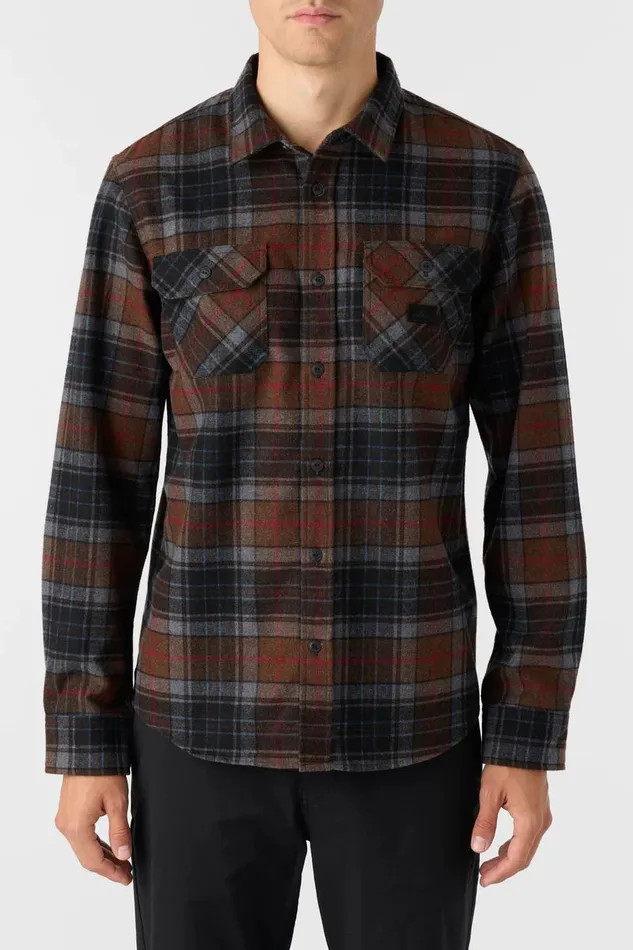 O039NEILL DUNE FLANNEL STANDARD FIT LONG SLEEVE SHIRT Carafe Men Clothing