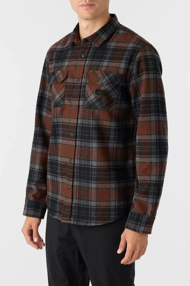 O039NEILL DUNE FLANNEL STANDARD FIT LONG SLEEVE SHIRT Carafe Men Clothing