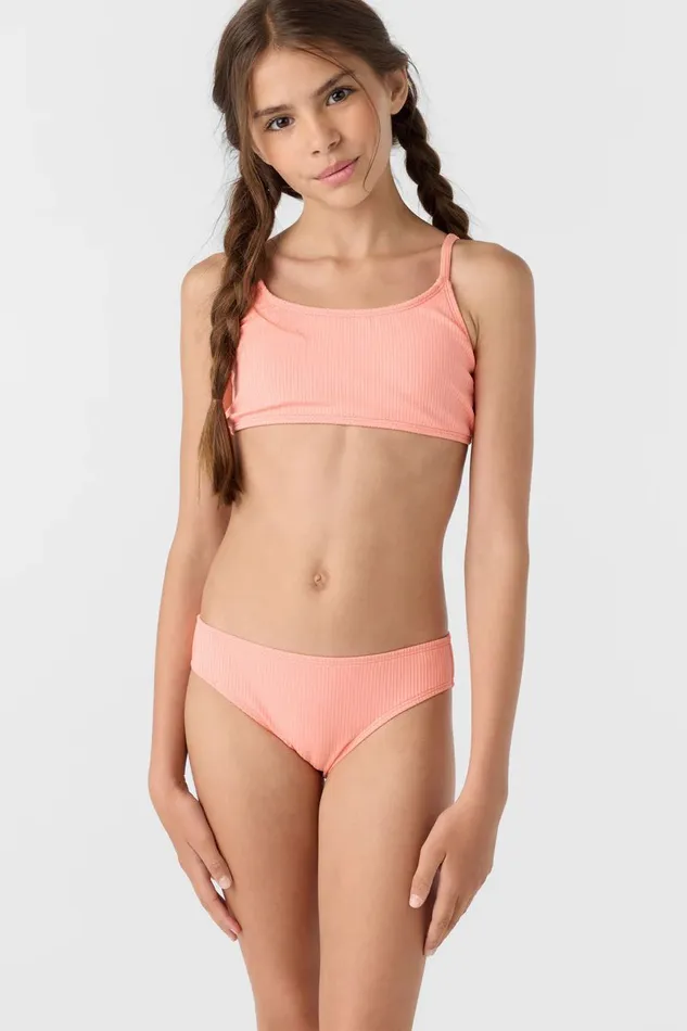 O039NEILL GIRL039S DAWNBREAK RIB TIE BACK BRALETTE SET Women Girl039S Swim