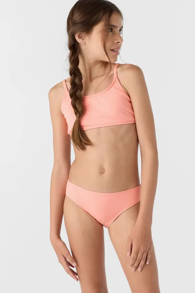 O039NEILL GIRL039S DAWNBREAK RIB TIE BACK BRALETTE SET Women Girl039S Swim