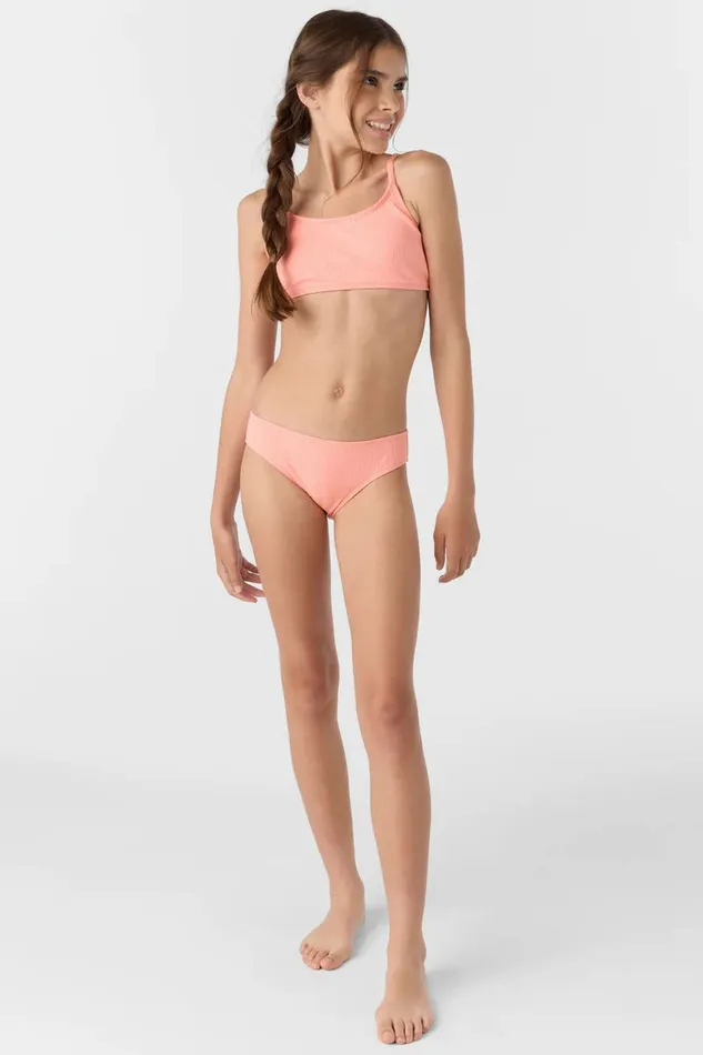 O039NEILL GIRL039S DAWNBREAK RIB TIE BACK BRALETTE SET Women Girl039S Swim