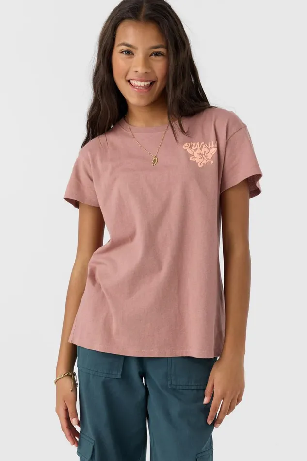 O039NEILL GIRL039S FLOWER DREAMZ TEE Burlwood Kids Girl039S Clothing