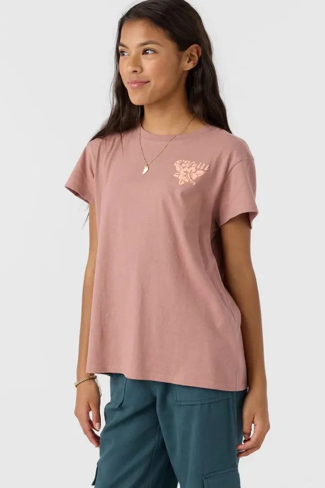 O039NEILL GIRL039S FLOWER DREAMZ TEE Burlwood Kids Girl039S Clothing