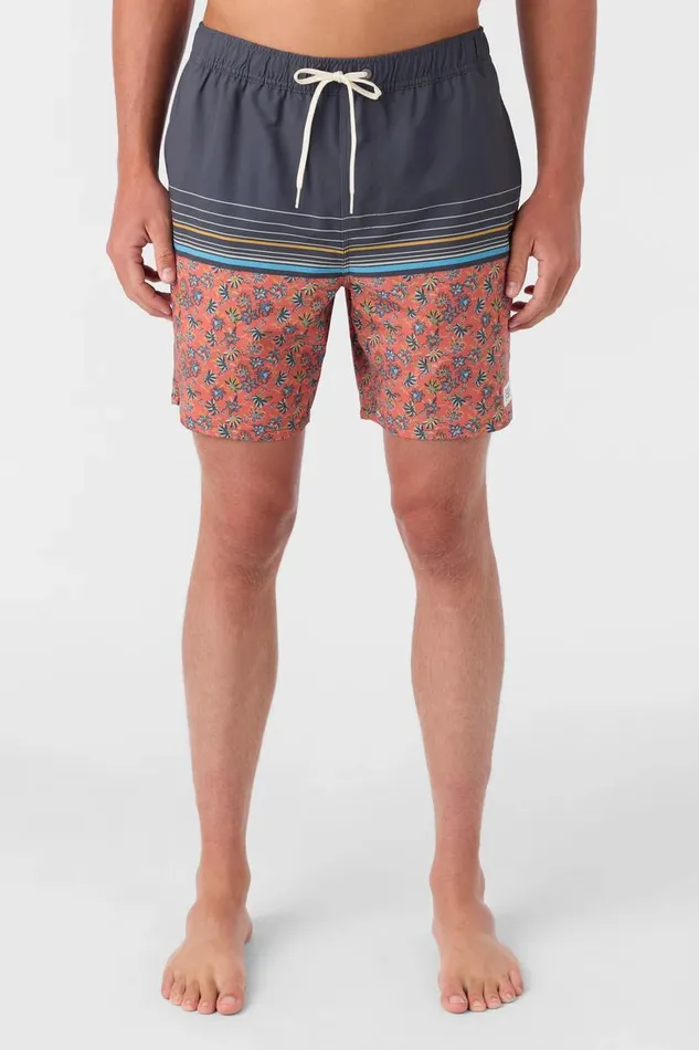 O039NEILL HERMOSA ELASTIC WAIST LINED 17034 SWIM TRUNKS Auburn 2 Men Type