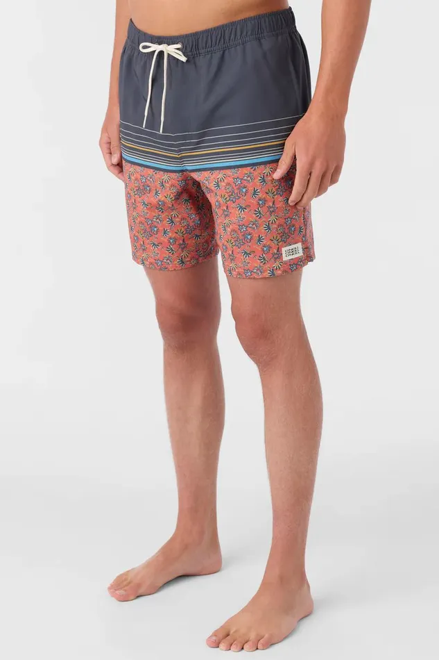 O039NEILL HERMOSA ELASTIC WAIST LINED 17034 SWIM TRUNKS Auburn 2 Men Type