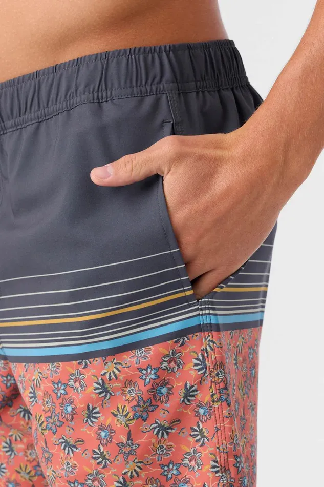 O039NEILL HERMOSA ELASTIC WAIST LINED 17034 SWIM TRUNKS Auburn 2 Men Type