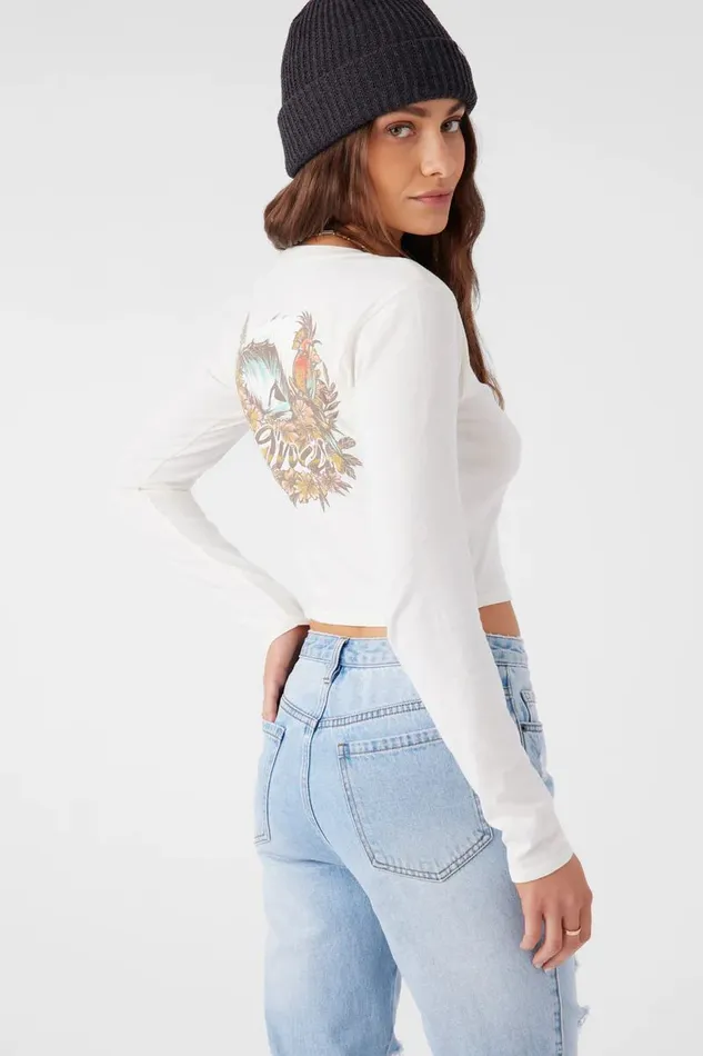 O039NEILL REEF BREAK LONG SLEEVE TEE Winter White Women Clothing