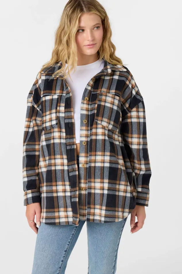 O039NEILL RUNE SUPERFLEECE OVERSIZED FIT SHACKET Sierra Women Clothing