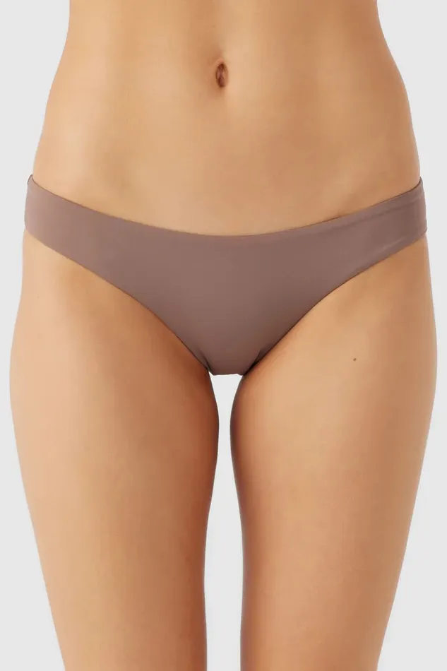 O039NEILL SALTWATER SOLIDS MATIRA HIPSTER CHEEKY BOTTOMS Deep Taupe Women Collections