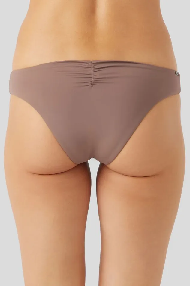 O039NEILL SALTWATER SOLIDS MATIRA HIPSTER CHEEKY BOTTOMS Deep Taupe Women Collections