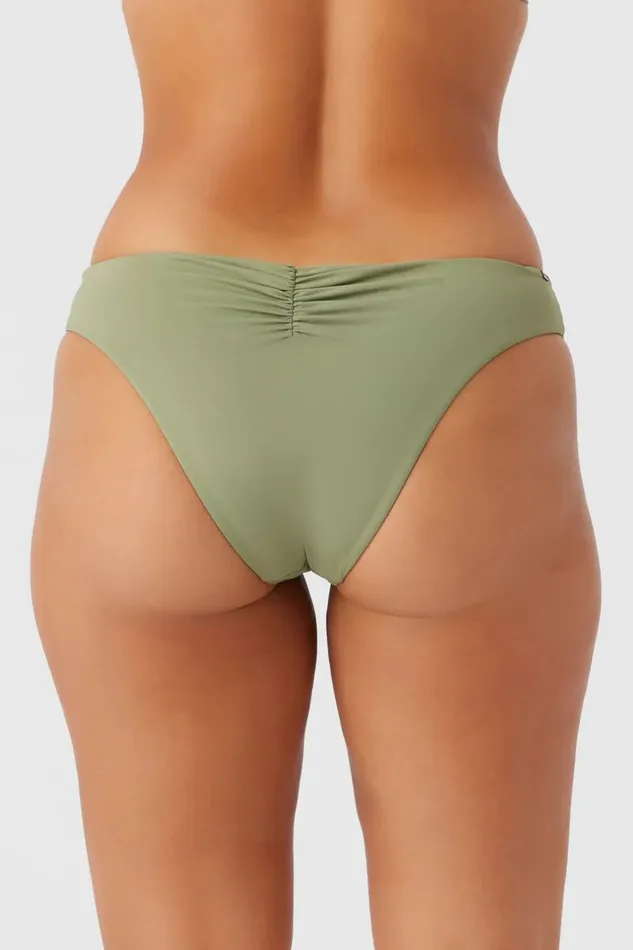 O039NEILL SALTWATER SOLIDS MATIRA HIPSTER CHEEKY BOTTOMS Oil Green Women Sale