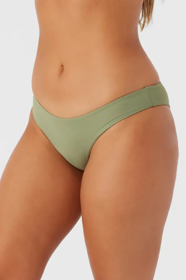 O039NEILL SALTWATER SOLIDS MATIRA HIPSTER CHEEKY BOTTOMS Oil Green Women Sale