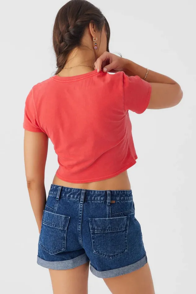 O039NEILL SUNSET SHORE TEE Bittersweet Women Clothing