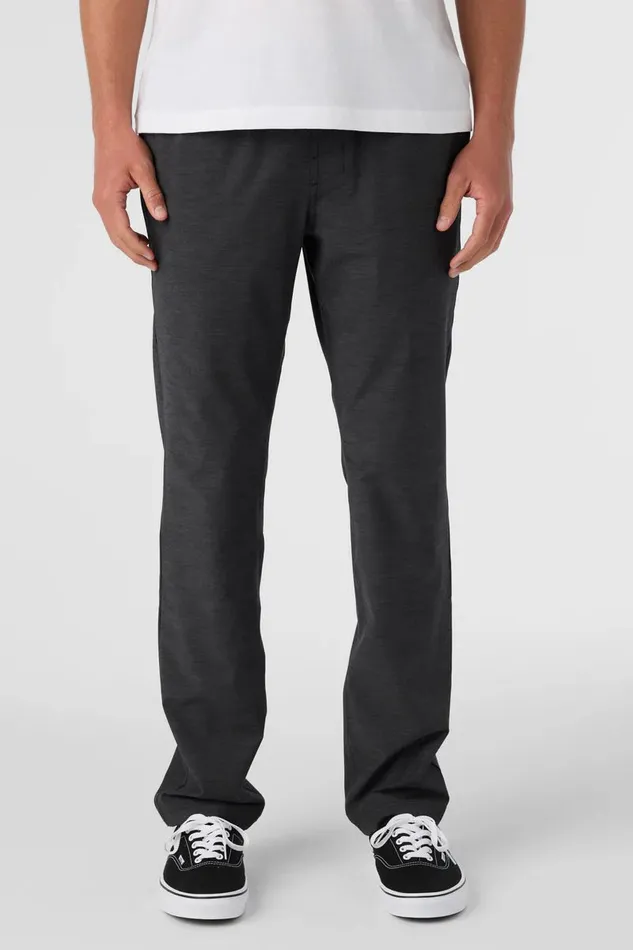 O039NEILL VENTURE ELASTIC WAIST HYBRID PANTS Black Men Clothing