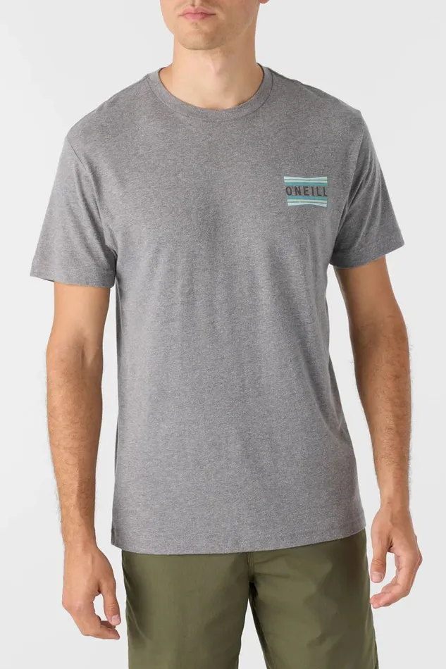 O039NEILL WORKING STIFF STANDARD FIT TEE Heather Grey Men Clothing