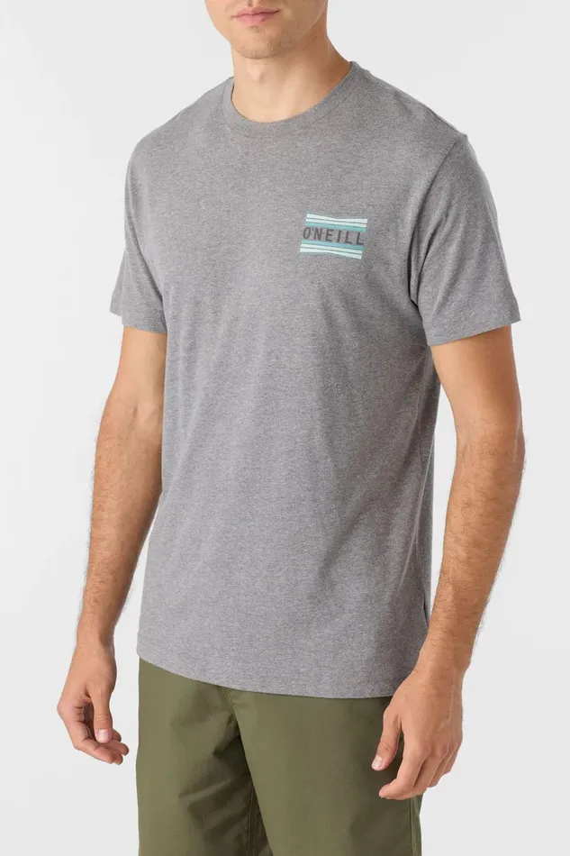 O039NEILL WORKING STIFF STANDARD FIT TEE Heather Grey Men Clothing